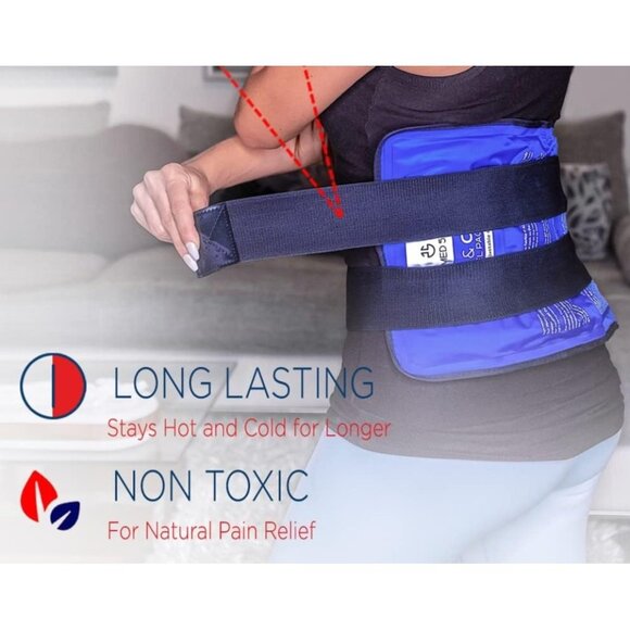 Med 55 Hot & Cold Gel Pack L With Adjustable Straps For Pain Relief - Picture 3 of 11